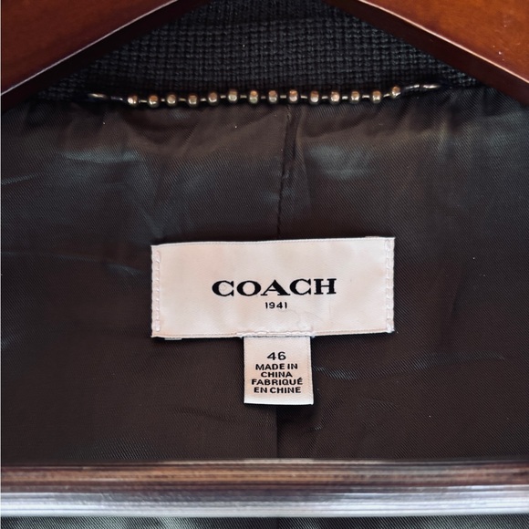 Coach Olive Green Wool and Leather Varsity Jacket (Size M) - Picture 6 of 15
